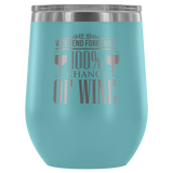 Weekend Forecast 100% chance of Wine Tumbler