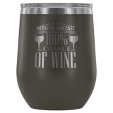 Weekend Forecast 100% chance of Wine Tumbler