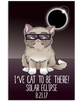 Grumpy Solar Eclipse Cat Poster - August 21st 2017