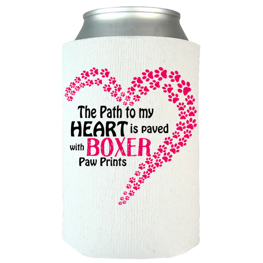 Paved with Boxer Paw Prints - Can Koozie