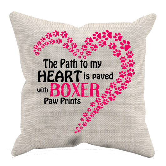 Paved with Boxer Paw Prints - Pillow Case