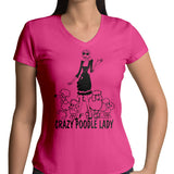 Crazy Poodle Lady T-shirts