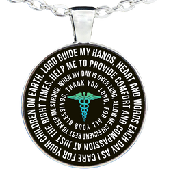 Nurse's Prayer Necklace - Lord Guide My Hands