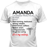 Licensed Practical Nurse - It's My Calling T-shirts Personalized