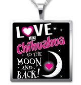 Chihuahua - Moon & Back Necklace
