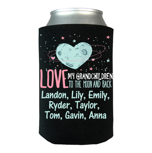 Moon and Back Grankids - Koozies Personalized