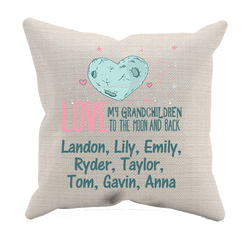 Moon and Back Grandkid Pillow Case - Personalized