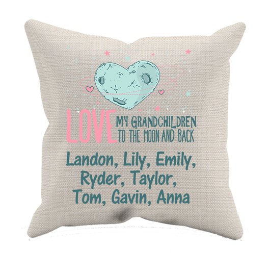 Moon and Back Grandkid Pillow Case - Personalized