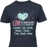 Moon and Back Grankids - Personalized T Shirt