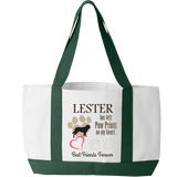 Paw Prints On Heart  - Tote Bag Personalized