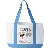 Paw Prints On Heart  - Tote Bag Personalized