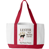 Paw Prints On Heart  - Tote Bag Personalized