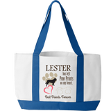 Paw Prints On Heart  - Tote Bag Personalized