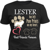 Paw Prints On Heart - T-shirt Personalized