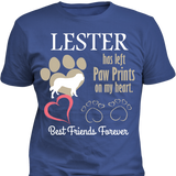 Paw Prints On Heart - T-shirt Personalized