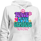 Peace Love & Grandkids - T-shirt Personalized
