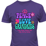 Peace Love & Grandkids - T-shirt Personalized