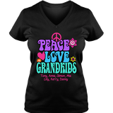 Peace Love & Grandkids - T-shirt Personalized