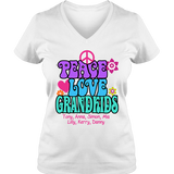 Peace Love & Grandkids - T-shirt Personalized