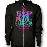 Peace Love & Grandkids - T-shirt Personalized