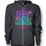 Peace Love & Grandkids - T-shirt Personalized