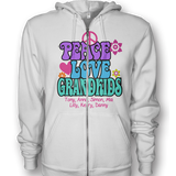 Peace Love & Grandkids - T-shirt Personalized