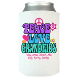 Peace Love & Grandkids - Koozie Personalized