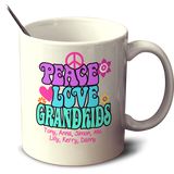 Peace Love & Grandkids - Mug - Personalized