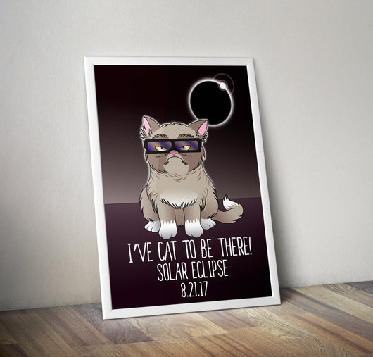 Grumpy Solar Eclipse Cat Poster - August 21st 2017