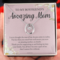 To My Boyfriends Mom Necklace, Boyfriends Mom Necklace, Birthday Christmas Mother's Day Present, Presents for Boyfriends Mom From Girlfriend PINK - BFM002 - DPN004