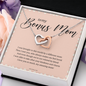 Stepmom Necklace from Daughter/Son, Stepmother Mother in Law Presents, Unbiological Mother, Mother's Day, Birthday Presents, Wedding Present From Bride PEACH BM001 - DPN011
