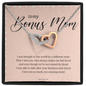 Stepmom Necklace from Daughter/Son, Stepmother Mother in Law Presents, Unbiological Mother, Mother's Day, Birthday Presents, Wedding Present From Bride PEACH BM001 - DPN011