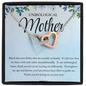 Unbiological Mother Presents from Daughter, Stepmother Mother in Law Presents, Unbiological Mother, Bonus Mom Necklace, Mother in Law Presents, Adoption Presents, Mother's Day, Birthday Present BLUE UBM002 - DPN002