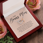 Stepmom Necklace from Daughter/Son, Stepmother Mother in Law Presents, Unbiological Mother, Mother's Day, Birthday Presents, Wedding Present From Bride PEACH BM001 - DPN011