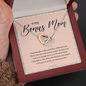 Stepmom Necklace from Daughter/Son, Stepmother Mother in Law Presents, Unbiological Mother, Mother's Day, Birthday Presents, Wedding Present From Bride PEACH BM001 - DPN011