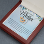 Unbiological Mother Presents from Daughter, Stepmother Mother in Law Presents, Unbiological Mother, Bonus Mom Necklace, Mother in Law Presents, Adoption Presents, Mother's Day, Birthday Present BLUE UBM002 - DPN002