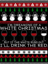 Ugly Christmas Wine Fleece Blanket