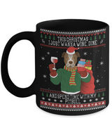 Pitbull Wine Lovers Ugly  Christmas Style Mug