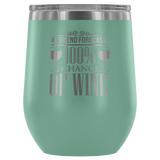 Weekend Forecast 100% chance of Wine Tumbler