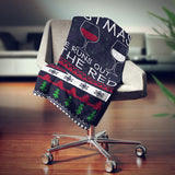Ugly Christmas Wine Fleece Blanket