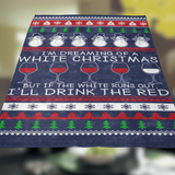 Ugly Christmas Wine Fleece Blanket