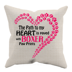 Paved with Boxer Paw Prints - Pillow Case