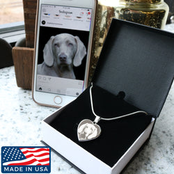 Upload your favorite Dog photos - Laser Engraved Necklace
