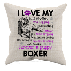 I Love My Boxer - Pillow Case