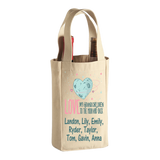 Moon and Back Grandkids Personliazed Wine Tote Bag