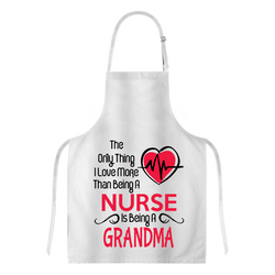 Love More than a Nurse - Apron - Grandma Personalized