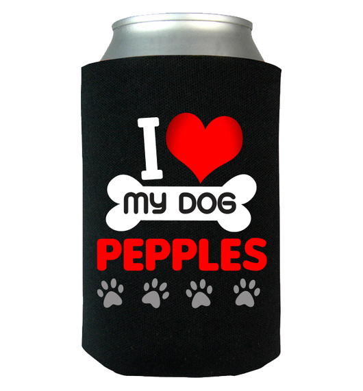I Love My Dog- Koozies Personalized