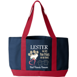 Paw Prints On Heart  - Tote Bag Personalized
