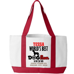 Worlds Best Dog Mom - Tote Bags Personalized