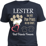 Paw Prints On Heart - T-shirt Personalized